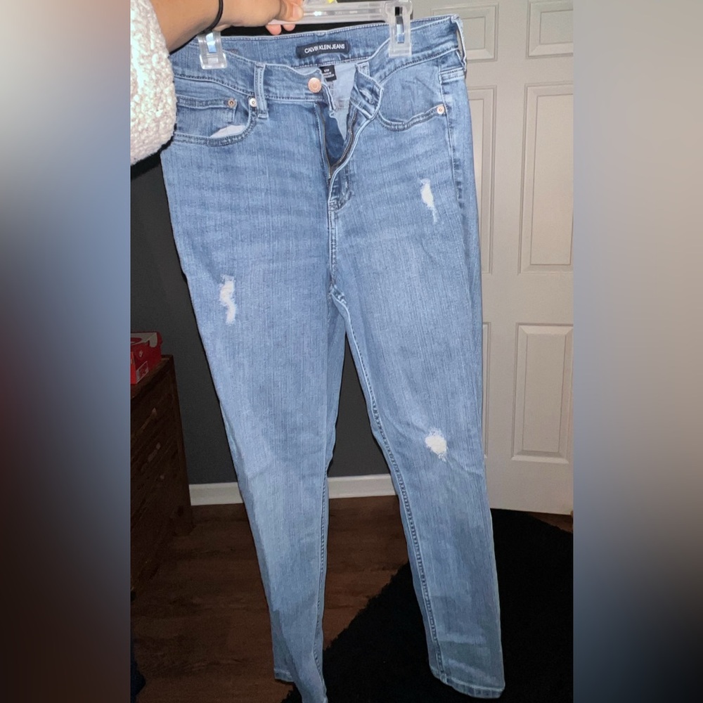 Light Blue Distressed Women's Jeans